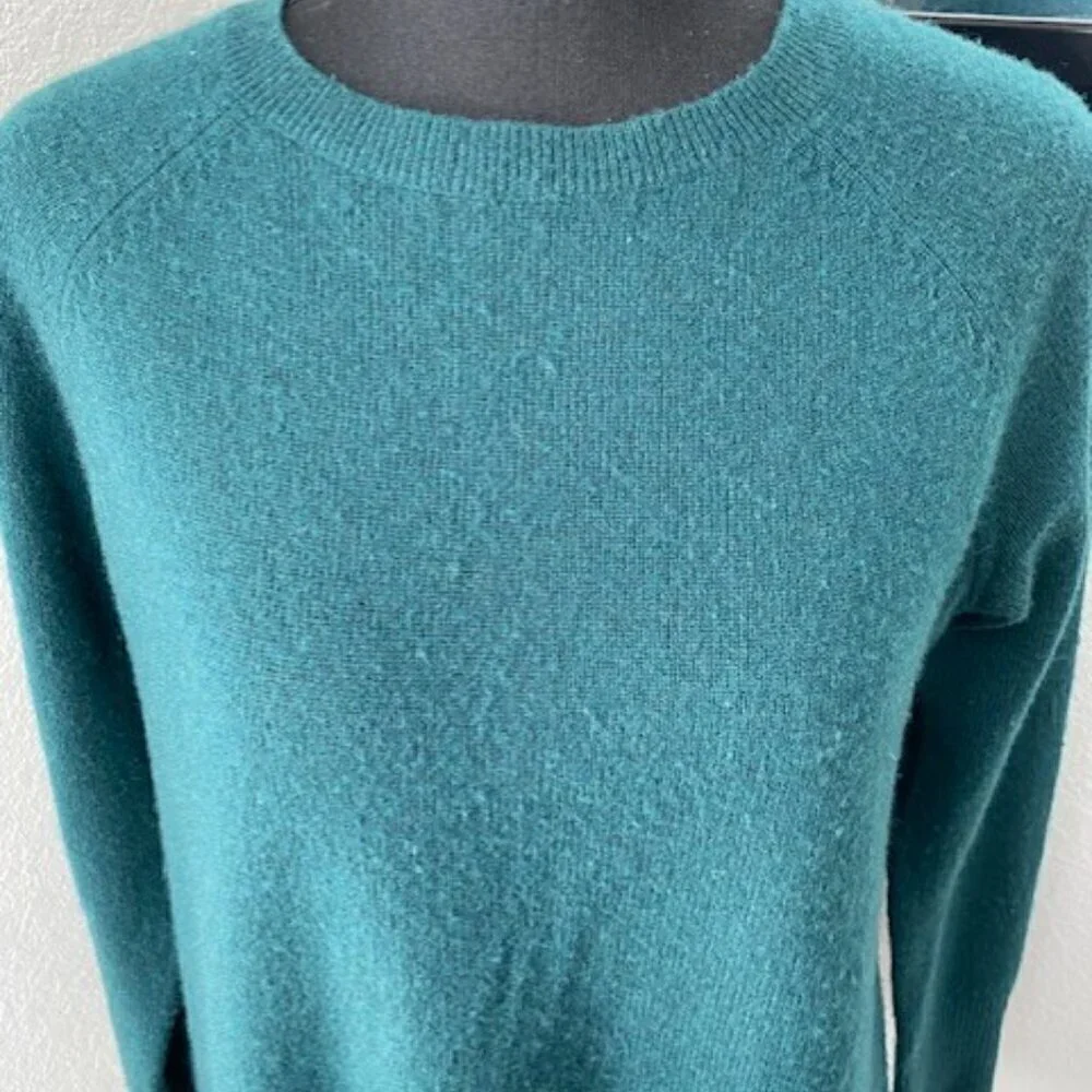 HALOGEN 100% Cashmere Oversized Sweater Hunter Green Small